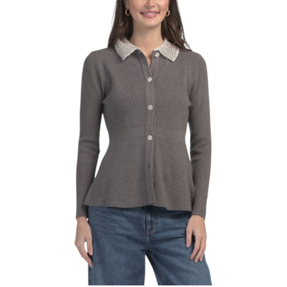 ♥️ MILA MILANO Twofer Boyfriend Cardigan